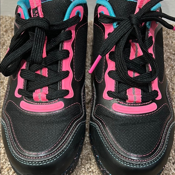 Skechers Black and Pink Athletic Shoes - Picture 7 of 12